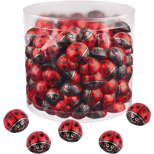 2 Petites Coccinelles 2D (3,5 cm) - Chocolat au Lait 