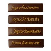 4 Plaquettes Joyeux Anniversaire - Chocolat au Lait