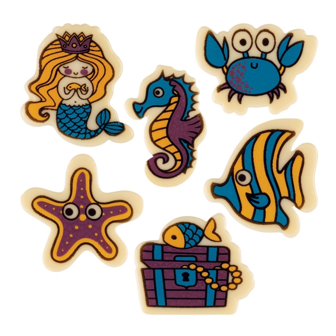 6 D�cors Sir�ne - Chocolat Blanc 