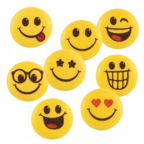 5 Dcors Smiley - Sucre  2.4 cm 