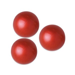 3 Boules Chocolat Rouge 3D (2,5 cm) - Chocolat Noir