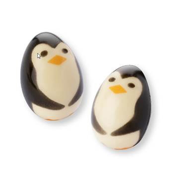 1 Pingouin 3D 3cm - Chocolat Blanc 