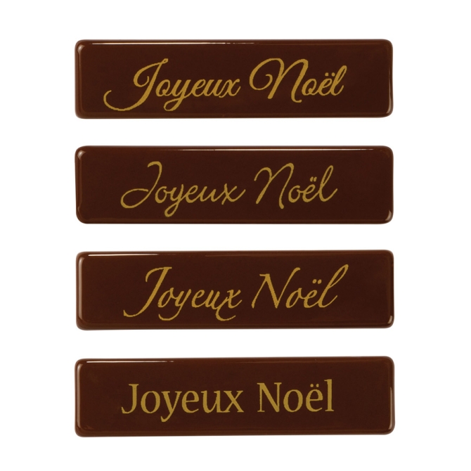 4 Plaquettes Joyeux Nol - Chocolat au Lait 