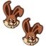 2 Ttes de Lapins (4,8 cm) - Chocolat Blanc