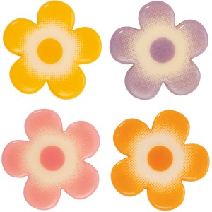 4 Fleurs ( 2,5 cm) - Chocolat Blanc