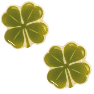 2 Trfles  4 Feuilles ( 3 cm) - Chocolat Blanc