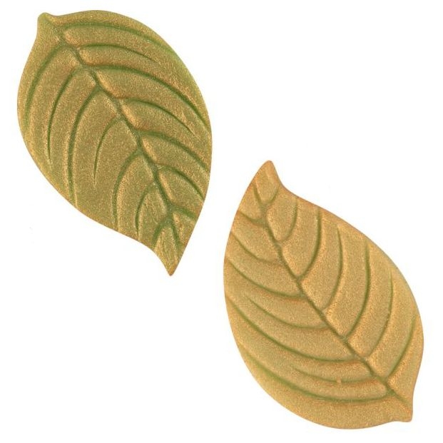 2 Grandes Feuilles (5 cm) - Pte d Amande 