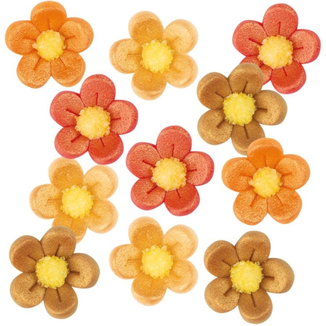 8 Petites Fleurs Antique (Ø 2 cm) - Pâte d Amande 