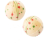 2 Sphres Etoiles 3D ( 2,7 cm) - Chocolat Blanc