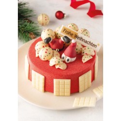 2 Sph�res Etoiles 3D (� 2, 7 cm) - Chocolat Blanc. n�1