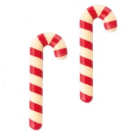 2 Sucres d'Orge de No�l (5,5 cm) - Chocolat Blanc