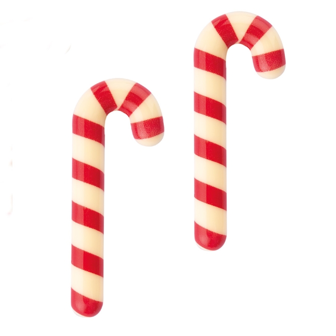 2 Sucres d Orge de Noël (5, 5 cm) - Chocolat Blanc