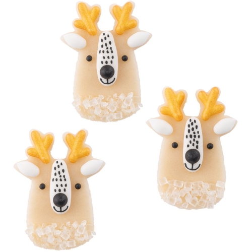 3 Petits Rennes de Nol (4 cm) -  Pte d amande 