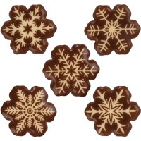 8 Flocons de Neige (2,8 cm) - Chocolat Blanc