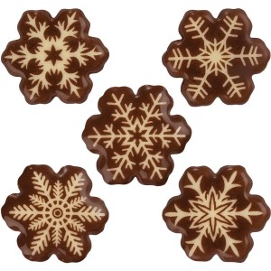 8 Flocons de Neige (2,8 cm) - Chocolat Blanc