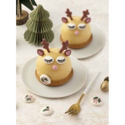 4 Mini Disques Houx (3 cm) - Sucre. n�1