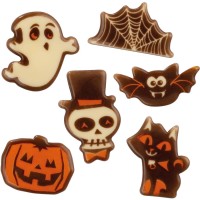6 D�cors Halloween - Chocolat Blanc