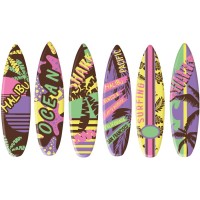 6 Planches de Surf (6,8 cm) � Chocolat Blanc