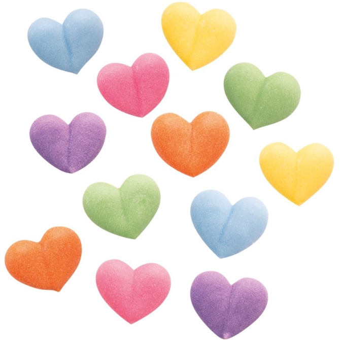 12 Mini Coeurs en Sucre � 1, 4 cm 