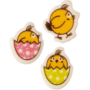 3 Petits Poussins (2,5 cm) � Chocolat Blanc