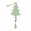 Suspension Sapin à Motifs et Clochette N°5 (19 cm) - Métal