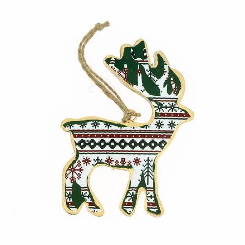 Suspension Renne Motifs Fantaisie N4 (13 cm) - Mtal 