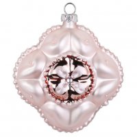 Boule Bijou Rose Fleur Royal (8 cm) - Verre