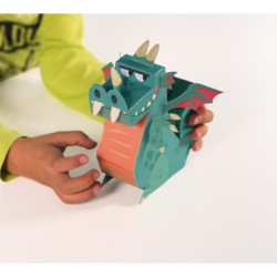 6 Figurines Paper Toys  +  Valisette carton. n2