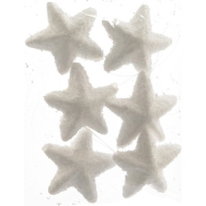 6 Suspensions Etoiles de Neige (5 cm)