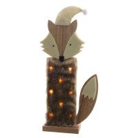 Dco Lumineuse Renard  LED (36 cm) - Bois