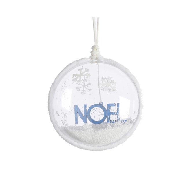 Boule Convexe Déco Noël Bleu (10 cm) 