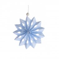 Flocon Noël Douceur Bleu Ciel (12 cm) - Papier