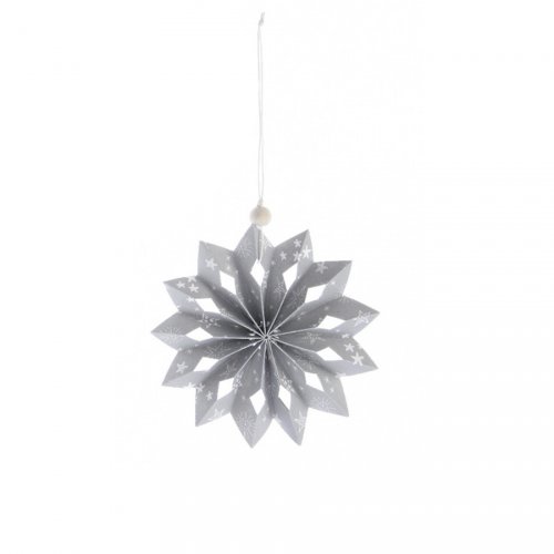 Flocon Nol Douceur Gris / Blanc (12 cm) - Papier 