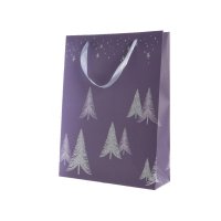 Grand Sac Cadeau Sapin Lila (42 cm)