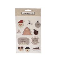 11 Stickers Chipboard Nol Cuivre