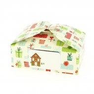 6 Boîtes Cadeaux Paquets de Noël/Vert Uni - Carton
