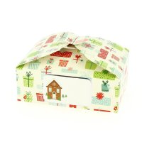 6 Botes Cadeaux Paquets de Nol/Vert Uni - Carton