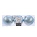 3 Boules Nol Bleu Givr Relief (8 cm). n1