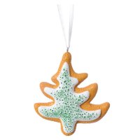 1 Suspension Sapin Biscuit Blanc 2D (8 cm) - Rsine