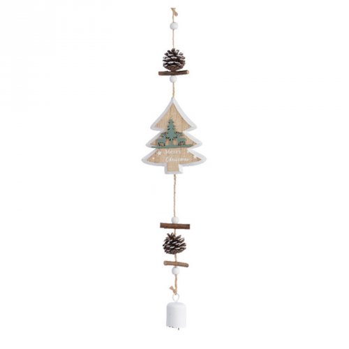 1 Maxi Suspension Merry Christmas Sapin (45 cm) - Bois 
