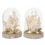 1 Grande Cloche Lumineuse Rennes Familly (18,5 cm) - Verre/Bois