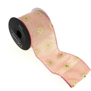 Ruban Large Rose Soleil d'Hiver N1 (2,70 m - 6,3 cm)