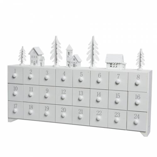 Calendrier de l Avent Arbre Blanc 