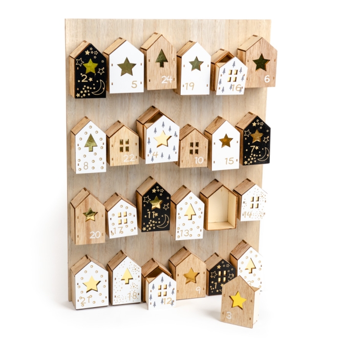 Calendrier de l Avent Maisonnettes (45cm) - Bois 