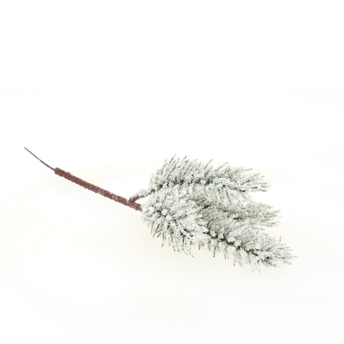 1 Branche Sapin Givr (23 cm) - Plastique 