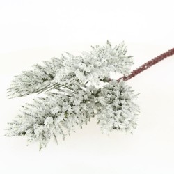 1 Branche Sapin Givr (23 cm) - Plastique. n1