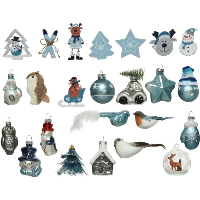 Calendrier de l Avent avec boules de Noël - Hiver 