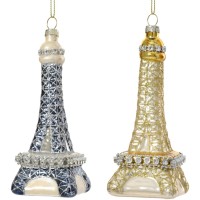 Suspension Tour Eiffel  Verre Paillettes