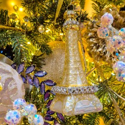 Suspension Tour Eiffel  Verre Paillettes. n2