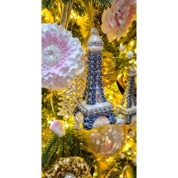 Suspension Tour Eiffel  Verre Paillettes. n4